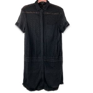 All Saints Eyelet Button Down Dress. Size 2.